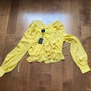 NWT. NBD ruffle blouse.